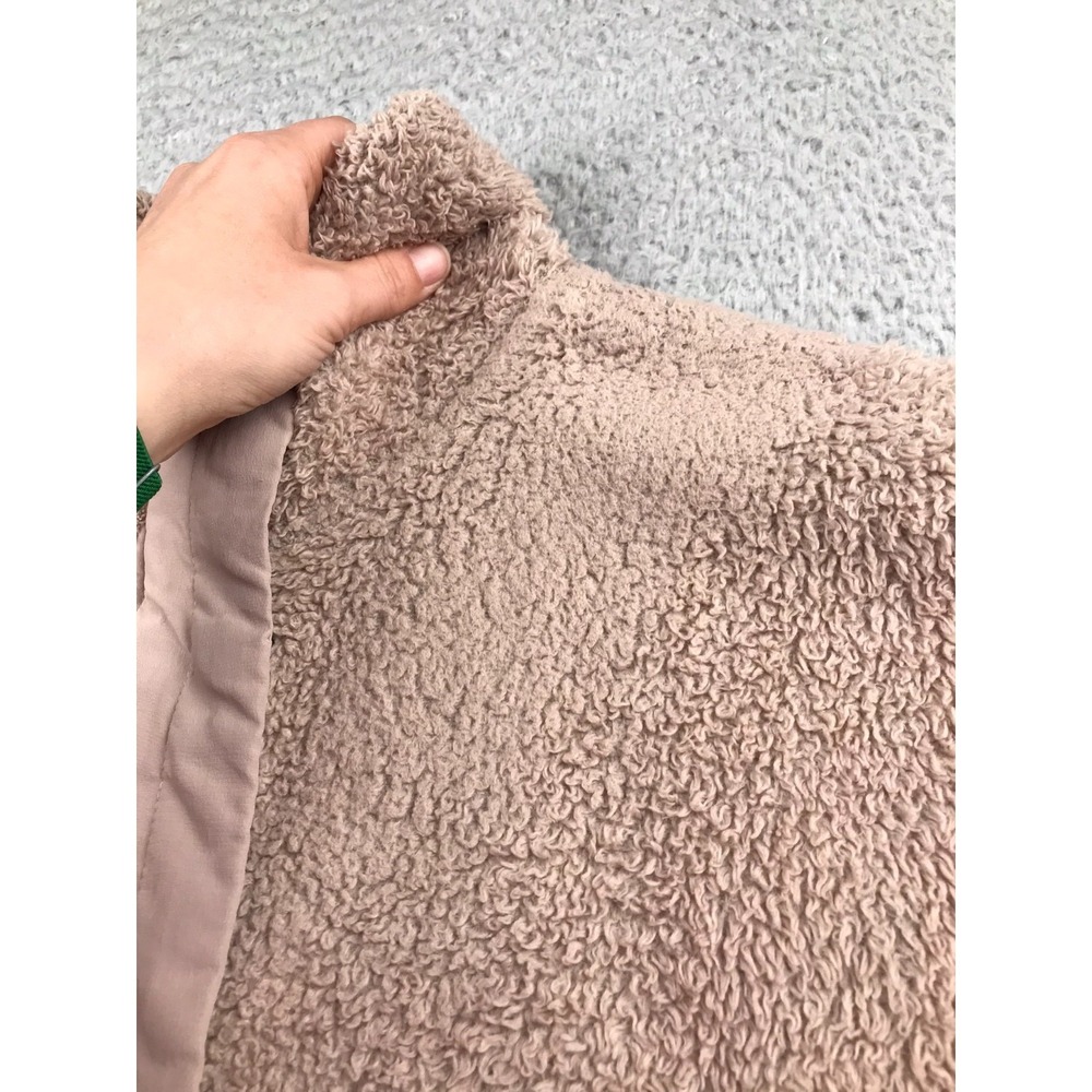 Vuori Cozy Sherpa Jacket Womens M Dusty Rose Fleece Full Zip Snap Up *Flaw - Picture 2 of 13
